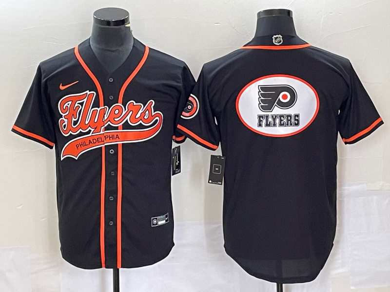 Men Philadelphia Flyers adidas black blank NHL jerseys style 3